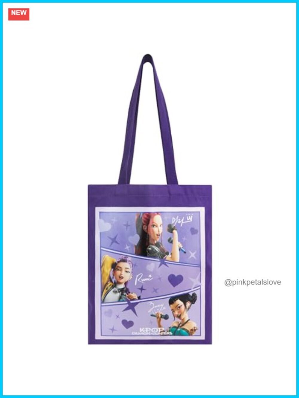 KPop Demon Hunters Tote Bag - Lightweight Canvas Shoulder Bag for Travel Beach